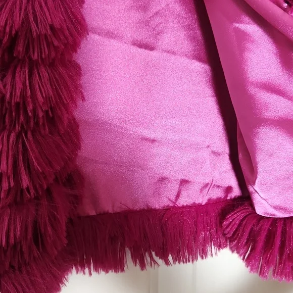 Hot Pink Anthropologie Faux Fur Capelet Shrug Bolero One Size Fits Most - Picture 5 of 15